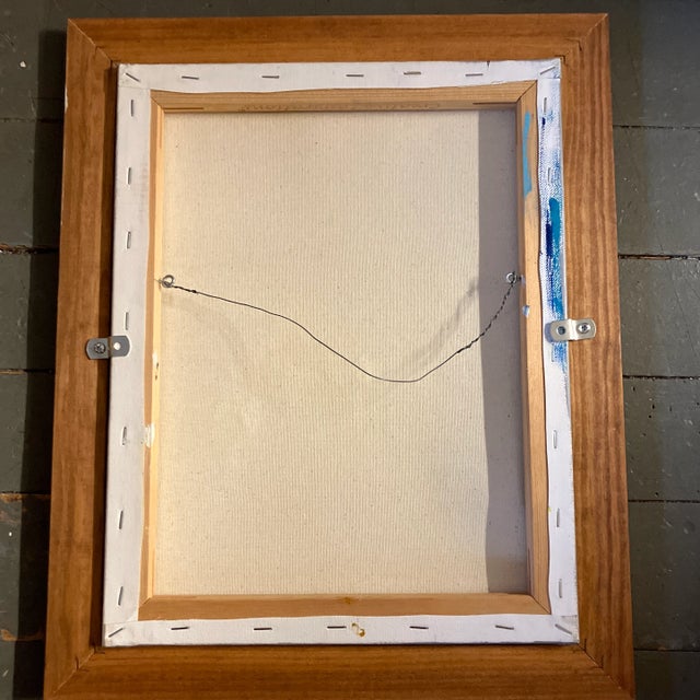 2010s Contemporary Original Impressionist Still Life Painting Vintage Frame Signed For Sale - Image 5 of 5