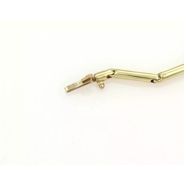 1990s Jose Hess 3.5ct Diamonds 14k Yellow Gold Fancy Design Necklace For Sale - Image 5 of 7