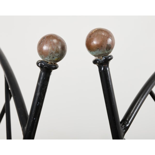 Set of Fourteen Maison Jean Croisillon Iron Garden Dining Chairs For Sale - Image 9 of 12