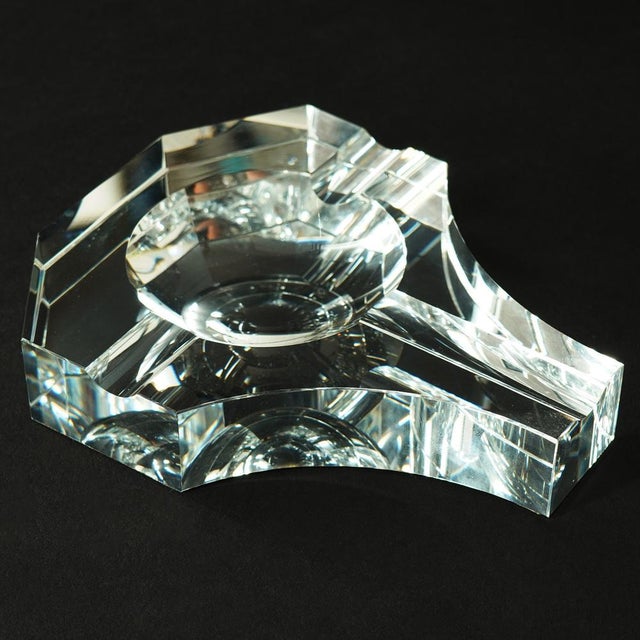 Mid-Century Modern Crystal Ashtray with Mirror Base, 1960s For Sale - Image 3 of 15