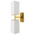Modern 1990s Modern Frosted White Murano Glass & Brass Sconces - Set of Eight For Sale - Image 3 of 7