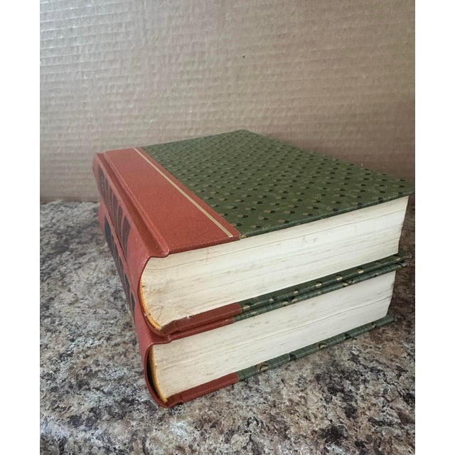 Paper Vintage Reader’s Digest Condensed Books – Rust & Green Mid-Century Decorative Set of 2 For Sale - Image 7 of 7