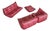 Togo Modular Sofa in Oxblood Red Leather attributed to Michel Ducaroy for Ligne Roset, 2000s, Set of 4 For Sale