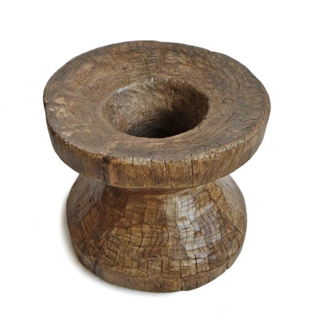 Modern Vintage Naga Wood Pestle Pot For Sale - Image 3 of 6