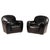 Black Leather Diner Model Armchairs from Baxter, Set of 2 For Sale - Image 14 of 14