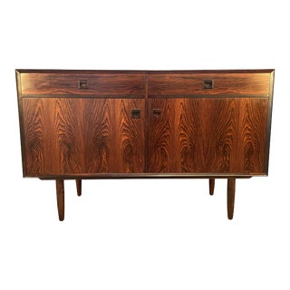 Vintage Danish Mid Century Modern Rosewood Credenza by Brouer Mobelfabrik For Sale