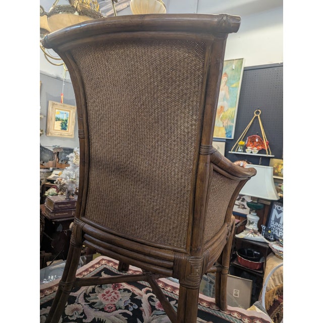 1980s Bamboo Accent Chair For Sale - Image 4 of 7