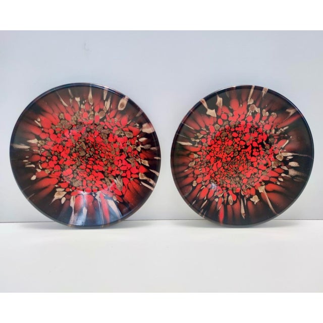 Black Black and Red Murano Glass Vases with Bronze Aventurine Glass attributed to Vincenzo Nason, 1960s, Set of 4 For Sale - Image 8 of 17