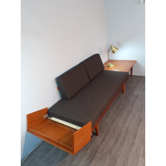 Mid-Century Norwegian Teak Svanette Sofa Daybed with Anthracite Fabric by Ingmar Rellling for Ekornes, 1960s For Sale - Image 16 of 18