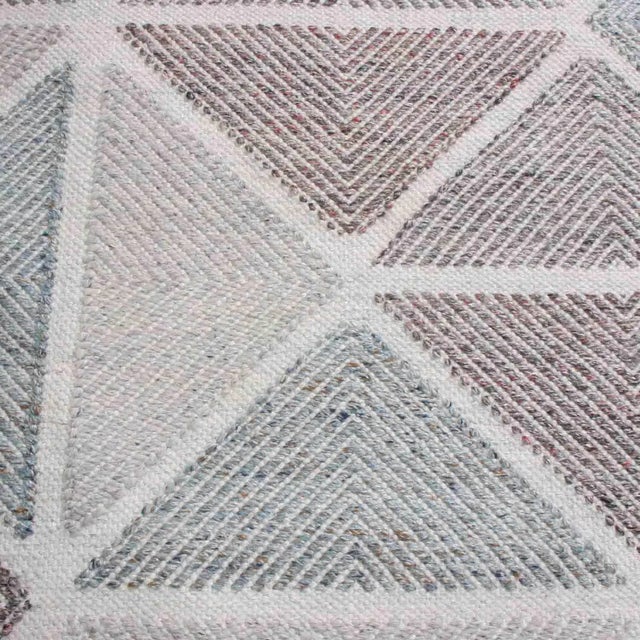 Rug & Kilim Rug & Kilim’s Scandinavian Gray Brown & Blue Polyester Outdoor Rug - 6'x9' For Sale - Image 4 of 5
