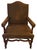 French Country Gregorius Pineo Italian Walnut Cut Velvet Arm Chair For Sale - Image 3 of 5