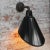 Mid-Century Industrial Black Enamel & Cast Iron Factory Sconce For Sale - Image 4 of 6