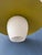 Mid-Century Modern Opaline Glass Pendant Lamp with Yellow Metal Shade For Sale - Image 11 of 13