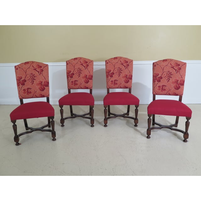 Set Of 4 Hickory Chair Co Upholstered Dining Room Chairs Chairish