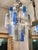 Contemporary Modern “tronchi” Murano Glass Sputnik Chandelier in Venini style. Transparent, gray and blue colors give a...
