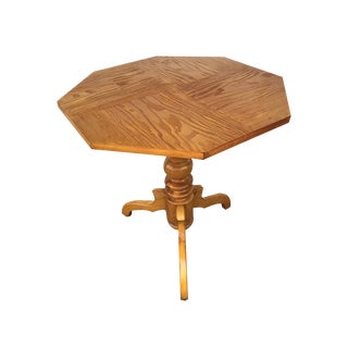 Octagonal Table in Birch Wood, 1970s For Sale