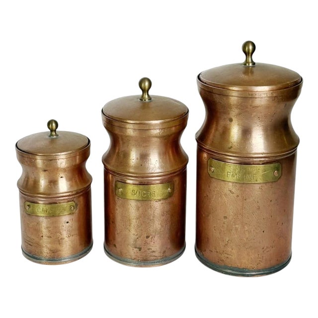 Vintage Copper Pots, France, 1960s, Set of 3 For Sale