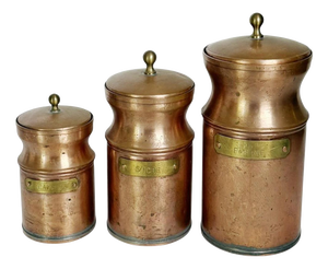 Vintage Copper Pots, France, 1960s, Set of 3