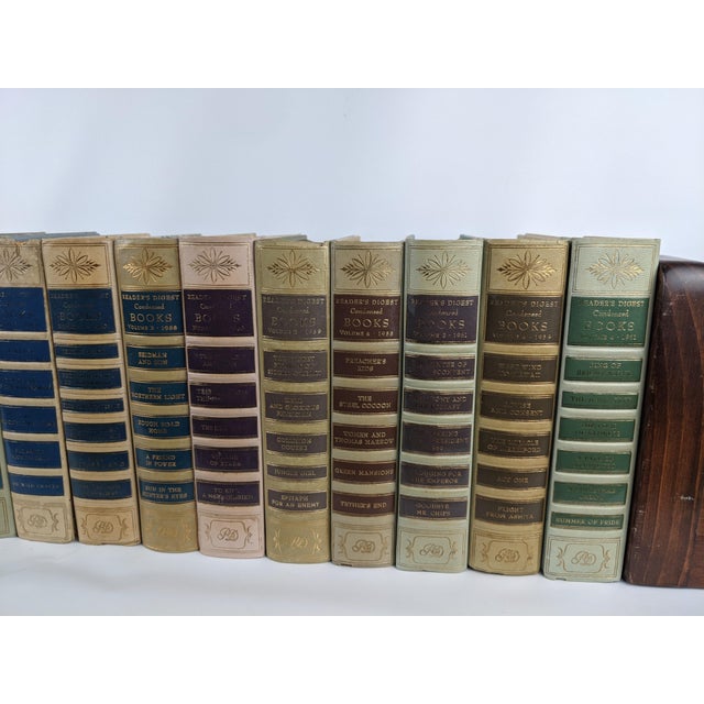 1950s–1960s Reader’s Digest Cream, Pastel & Gold Gilt Decorative Books - Set of 15 For Sale - Image 14 of 18