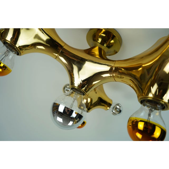Space Age Sputnik Gemini Ceiling Light in Gold-Colored Plastic from Cosack Leuchten, 1970s For Sale - Image 18 of 18