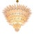 Monumental Pink Glass Leaf Chandelier, 1990 For Sale