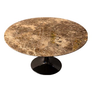 Emperor Marble Tulip Table by Eero Saarinen for Knoll International, 1980s For Sale