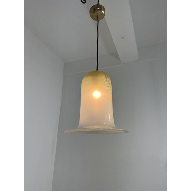 Gold Mid-Century Modern Bell Lamp in Murano Glass and Brass, 1960s For Sale - Image 8 of 16