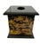 Chinoiserie Chinese Black Lacquered Wood Tissue Box With Landscape Scenes. Chinoiserie For Sale - Image 3 of 7