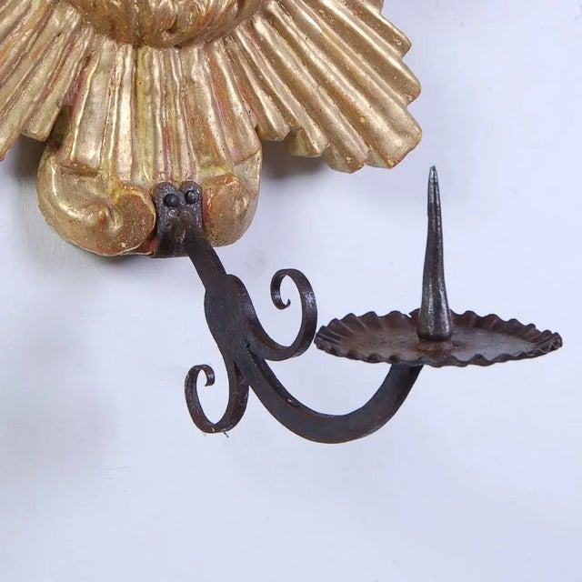 Black Vintage Gilded Wooden Gatehouse, 1950s For Sale - Image 8 of 9