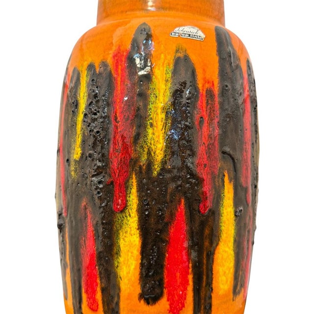 1970s Large West German Brutalist Vase from Scheurich Keramik, 1970s For Sale - Image 5 of 8