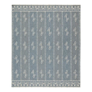 Selby Rug by Celerie Kemble for Chairish in Blue & Mushroom, 12'x16' For Sale