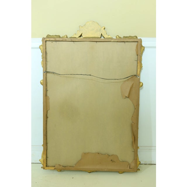 Chippendale Style Gold Framed Shell Top Mirror For Sale - Image 10 of 11