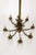 Metal Antique Victorian Brass C-Curve Chandelier With Crystal Rods For Sale - Image 7 of 12