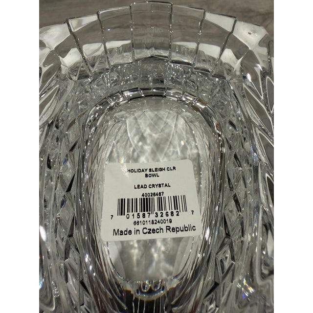 1990s Art Deco Marquis by Waterford Crystal Holiday Sleigh For Sale - Image 10 of 10