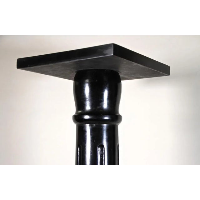 Art Nouveau Ebonized Beechwood Pedestal, Austria, 1900s For Sale - Image 11 of 14