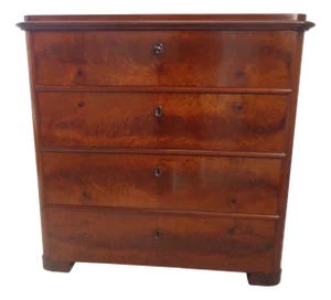 Bidermeier Chest of Drawers with Secretaire in Mahogany, Early 19th Century