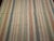Off-white Antique American Rag Rug, Handwoven Stripe Pattern, Pale Blue & Ivory, 6x7 For Sale - Image 8 of 9