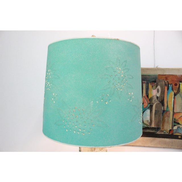 Mid Century Modern Wall Paper Roll Lamp With Shade Chairish