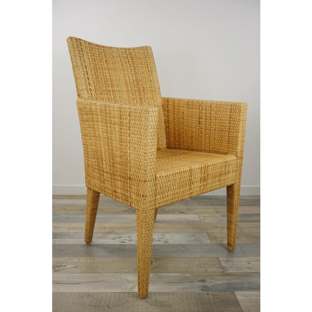 French Wooden and Rattan Armchair For Sale - Image 14 of 14