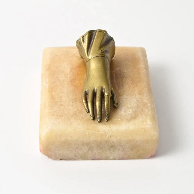 19th Century Victorian Ladies Hand Paperweight For Sale - Image 6 of 11