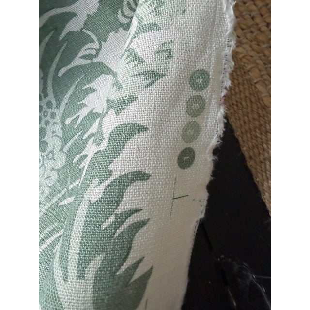 Lee Jofa Marion Linen Print Sage Fabric 2 1/2 Yards For Sale In Raleigh - Image 6 of 6