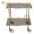 Mid 20th Century Art Deco Brass Dry Bar Cart with Smoked Two Tier Glass For Sale - Image 9 of 18