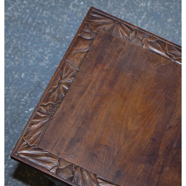 Hand Carved Occasional Side End Lamp Wine Table from Libertys London, 1950s For Sale - Image 12 of 15