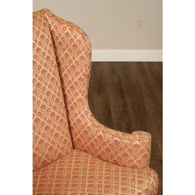 Hickory Chair Queen Anne Style Mahogany Wingback Armchair For Sale In Philadelphia - Image 6 of 18