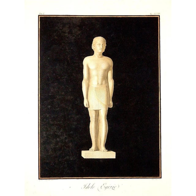 Egyptian Figure - Original Etching Hand Colored by L. Pizzi After A. Tofanelli 1793 For Sale