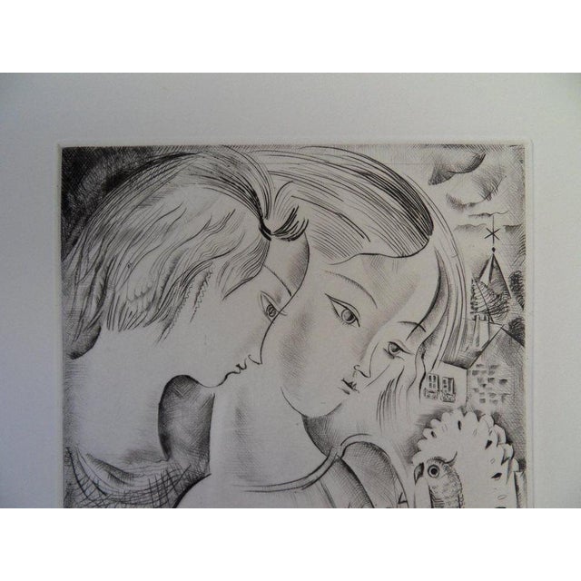 Modern Mily Possoz, Les enfants et le perroquet, Etching For Sale - Image 3 of 8