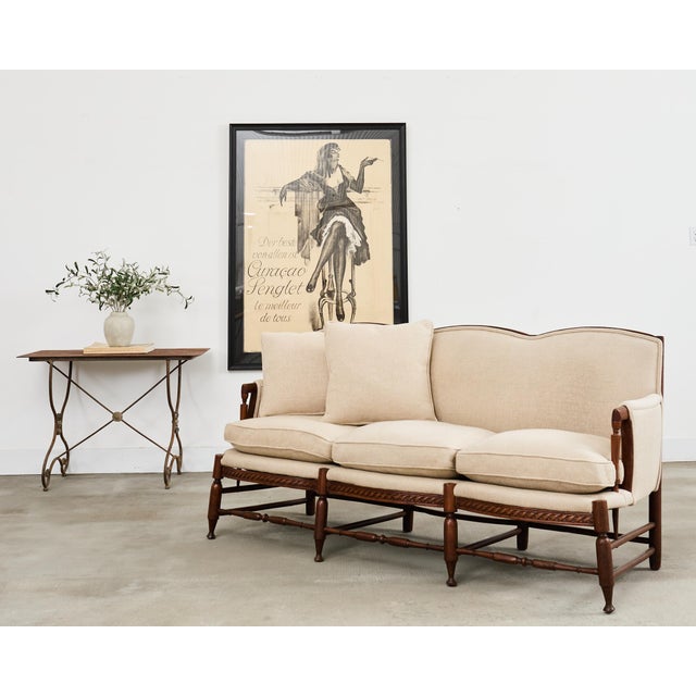 Large 20th century artwork lithograph poster artwork created by Ernst Busch for Ovignac Senglet Cognac. The poster...