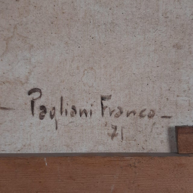 Franco Pagliani, Eye Abstract, 1971, Oil on Canvas For Sale - Image 10 of 12