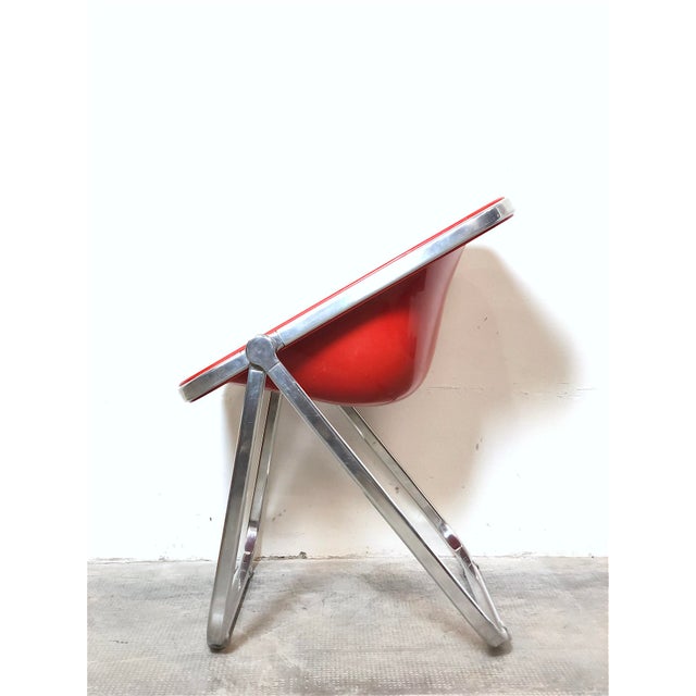 Red Red Plona Armchairs by Giancarlo Piretti for Anonima Castelli, Italy, 1970s For Sale - Image 8 of 15