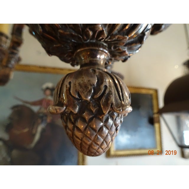 Late 19th Century 19th Century French Silvered Bronze Chandelier For Sale - Image 5 of 13